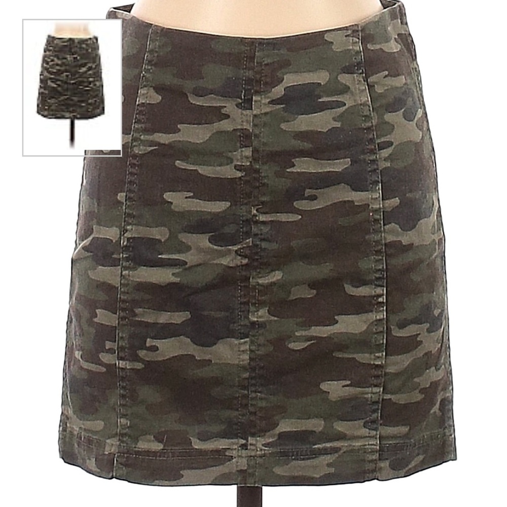 NWT Free People Camo Mini Skirt Sz 6